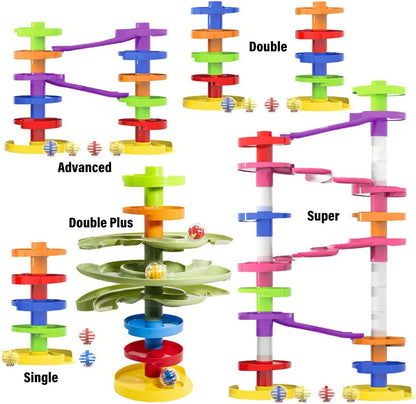 WEofferwhatYOUwant Ball Drop Spacers – 9-Piece Expansion Set for Marble Run Towers, Ramps & Tracks – STEM Building Toy Accessories for Toddlers, Kids, Preschool Learning & Montessori Play