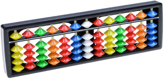 AKOAK Plastic Abacus 13 Digits Rods with Colorful Beads Abacus Arithmetic Soroban Calculating Tool for Kids with Stylus