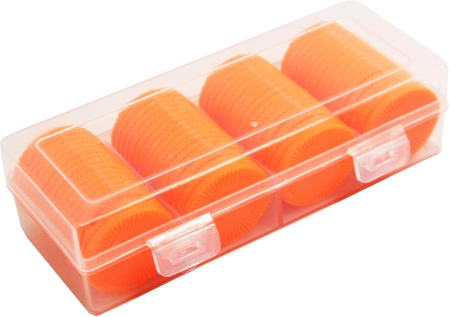 Smartdealspro 64pcs 32mm/1.26 Inch Opaque Plastic Learning Counters Disks Mini Poker Chips Game Tokens with Storage Box (Red)