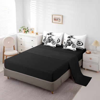 Erosebridal Chemistry Comforter Set with Sheets Full Size Periodic Table of Elements Bed in A Bag 7 Piece Science Chemistry Lovers Bedding Set for Kids Boys Children Bedroom Modern Black Bed Sets
