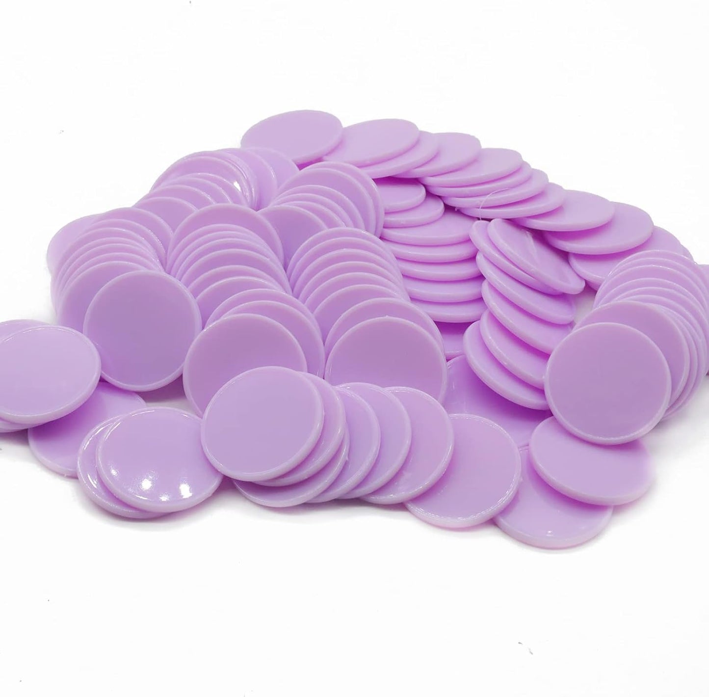 Set of 100 Opaque Plastic Learning Counters Mini Poker Chips Game Tokens with Storage Box (Black+White+Blue+Purple, 1 Inch)