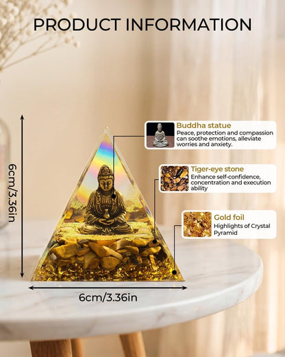 Crystals and Healing Stones, 9 Pcs Healing Crystals Set, 7 Chakra Crystal Stones Set Real Natural Selenite Pyramid Reiki Raw Rock Energy Protection Meditation with Wooden Box, Crystal Gifts for Women