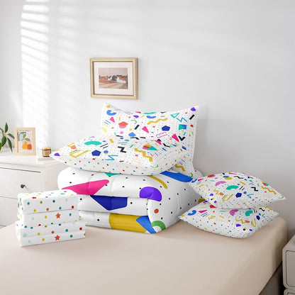 Erosebridal Chemical Equation Bed in a Bag Queen Comforter Set 7 Piece,Chemistry Bedding Sets Science Students Learning Gift Sheet Set with Comforter,Molecular Formula Education Bed Set - Colors B