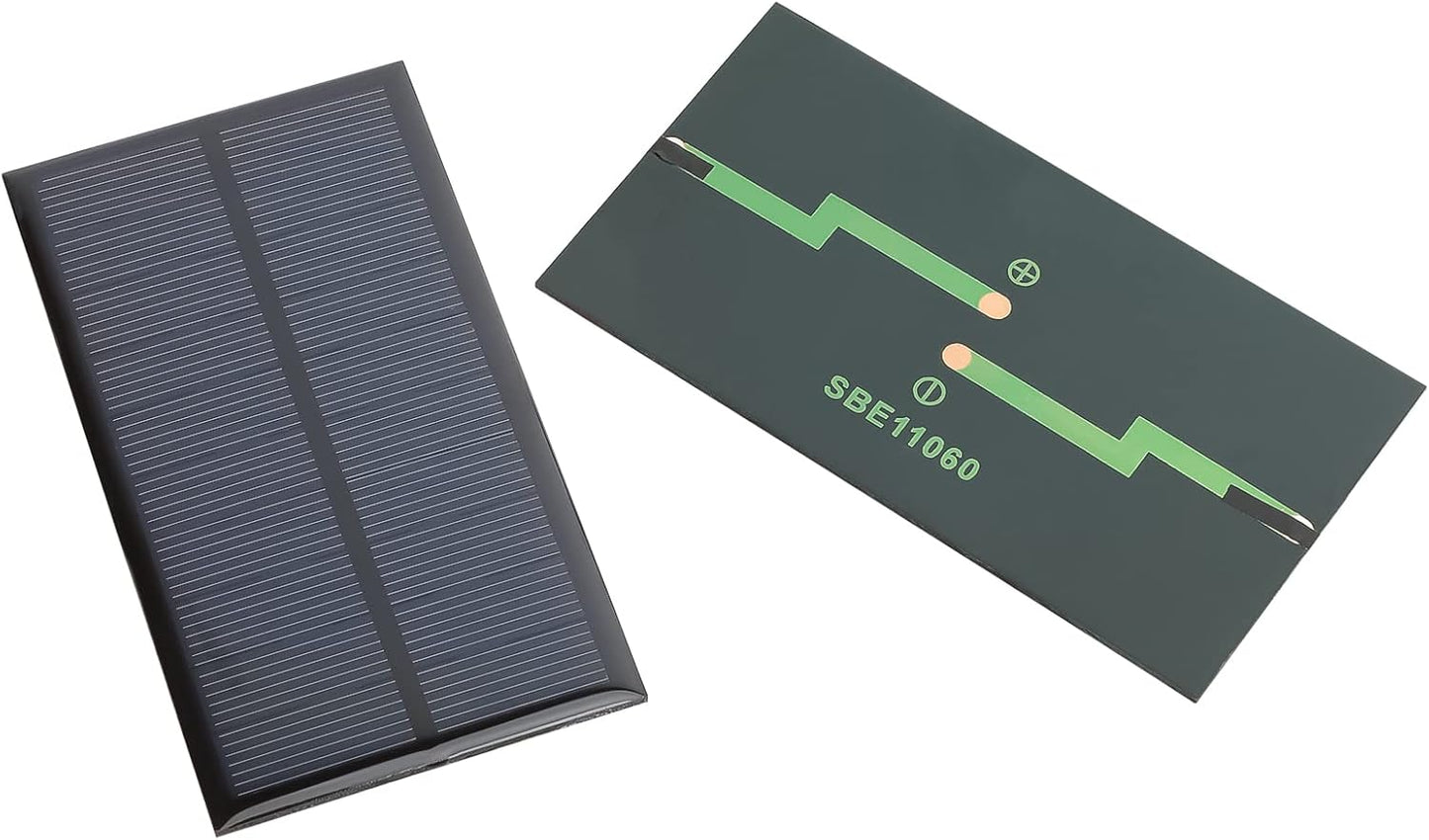 Micro Solar Panels with Wire, 5PCS 5V 200mA Photovoltaic Solar Cells Kit 110mmx60mm / 4.33''x 2.36''
