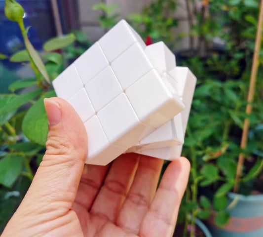 Cuberspeed 3x3x3 Blank Speed Cube DIY 3x3 White Cube Fidget Toy Puzzles one Color Cube Blank Puzzles to Draw on Toys