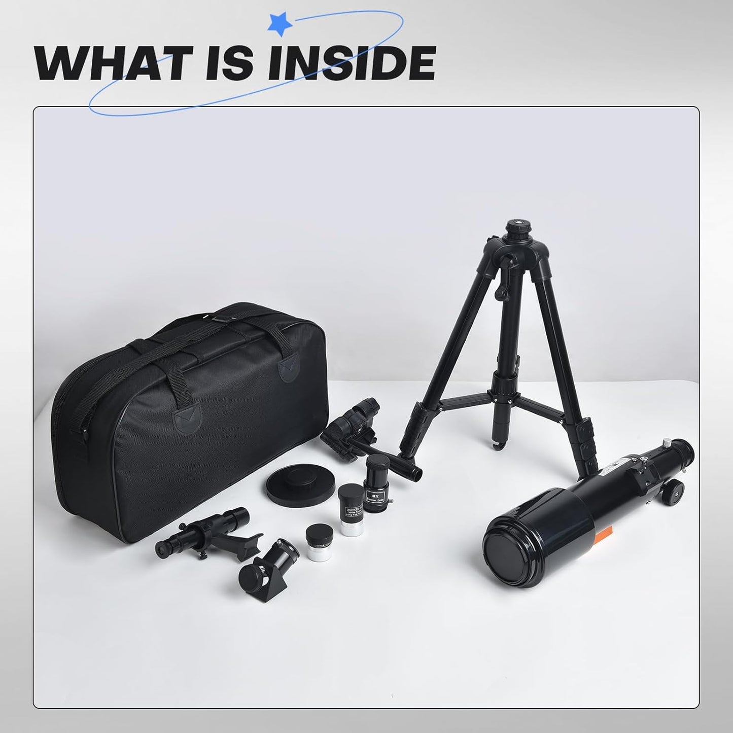 Telescope for Beginners & Kids: 70mm / 500mm Refractor (150X HD), Portable Travel Scope, Best Astronomy Gifts for Adults w/Wireless Remote, Carrying Bag. Easy Set Up