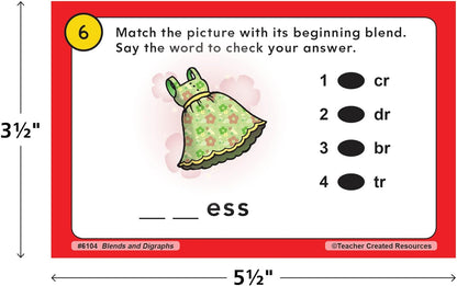 Teacher Created Resources Power Pen Learning Cards: Blends & Digraphs
