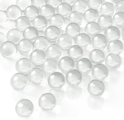 SallyFashion 75PCS Glass Marbles, 0.63 Inches Clear Marbles, for Kids Marble Run, Board Marble Racing Toys, Vase Fillers, DIY Home Decorations