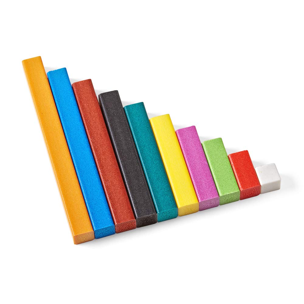 hand2mind Foam Cuisenaire Rods Introductory Set, Fraction Bars, Montessori Number Rods, Counting Blocks, Math Manipulatives, Math Teacher Supplies, Kindergarten Homeschool Supplies (Set of 74)