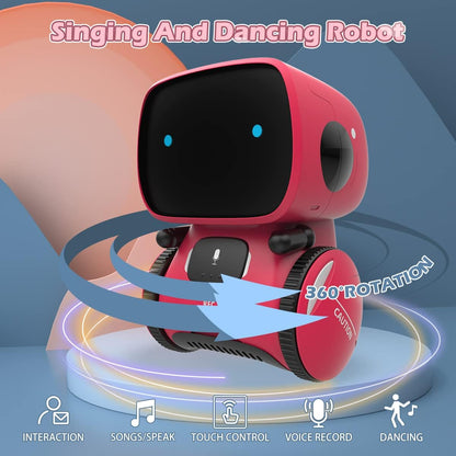 KaeKid Robots for Kids, Interactive Smart Robotic with Touch Sensor, Voice Control, Speech Recognition, Singing, Dancing, Repeating and Recording, Robot Toy for 3 4 5 6 7 8 Year Old Boys Girls