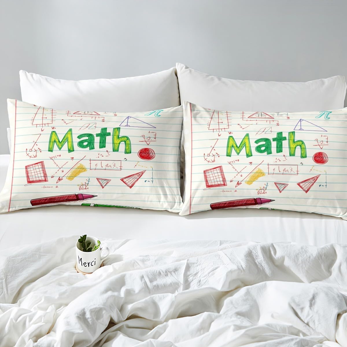 Erosebridal Science Theme Bedding Set Queen Size for Boys Girls Chemistry Periodic Table Print Duvet Cover Chemical Subject Theme Comforter Cover Teens Kids Math Science Atyle Bedspread Cover 3 Pcs