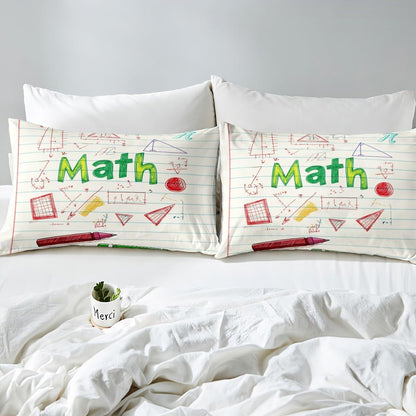 Erosebridal Science Theme Bedding Set Queen Size for Boys Girls Chemistry Periodic Table Print Duvet Cover Chemical Subject Theme Comforter Cover Teens Kids Math Science Atyle Bedspread Cover 3 Pcs