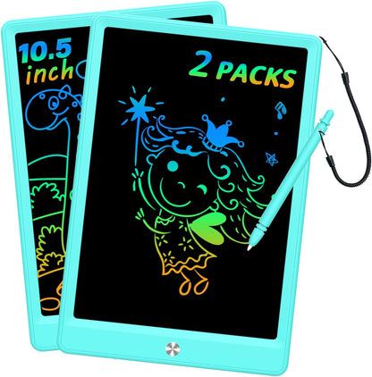 BUKEBU LCD Writing Tablet Doodle Board,10.5 inch Colorful Drawing Pad,Electronic Drawing Tablet, Drawing Pads,Travel Gifts for Kids Ages 3 4 5 6 7 8 Year Old Girls Boys (Blue)