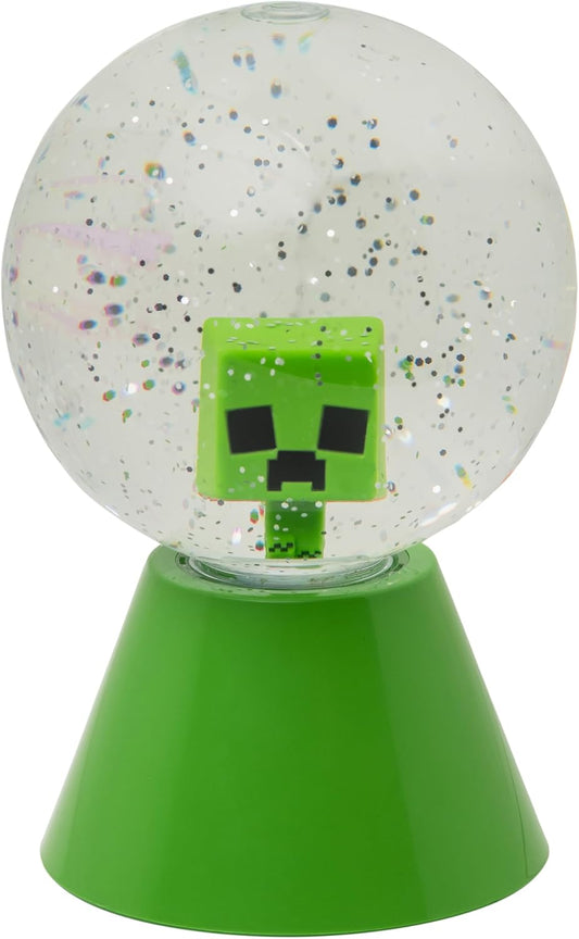 Paladone Minecraft Creeper LED Glitter Ball, Officially Licensed Colour Changing LED Snow Globe for Kids and Teens, Gaming Merchandise, Compact Design
