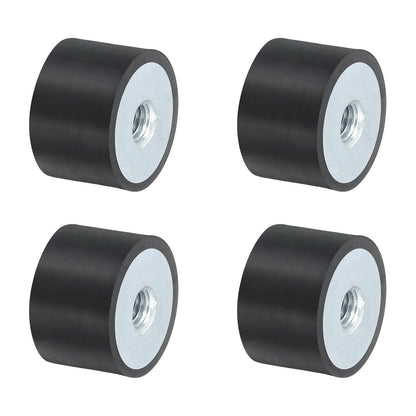 uxcell 4Pcs 20 x 10mm M6 Female Thread Rubber Mounts, Vibration Isolator, Replaces Anti Vibration Pads Flat Silent Block Base Block