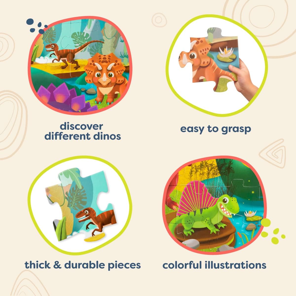 B. toys – Under The Sea Floor Puzzle – Kids Puzzles Jigsaw Puzzles – 48 Pieces Kids Puzzle with Ocean Animals – Educational 24 x 36-Inch Learning Toy for 3+ Years – Colorful Marine Life Adventure-Inch