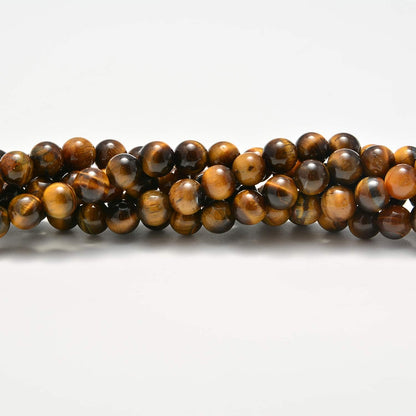 NCB 100pcs Original Natural Stone Beads Gemstone Round Loose Beads 6mm 8mm 10mm (Blue Aventurine, 6mm 100Beads) - Colors B