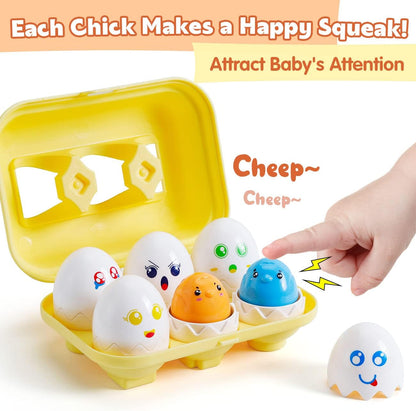 SYHLN Matching Easter Eggs Toys for 1-3 Year Old Girl Boy, Educational Montessori Toys for Toddlers 1-3 Year Old, Learning Baby Toys 12-18 Months, One First Birthday Gifts Age 1-2