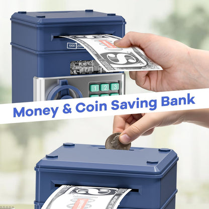 Kids Piggy Bank for Girls - Toys for 5 6 7 8 9 10 Year Old Girl Birthday Gifts - Electronic Piggy Bank ATM Machine Money Safe for Kids Toys Age 6-8-10
