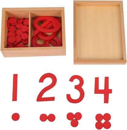 Montessori Math Materials Numeral and Counters Preschool Early Learning Toys for Kids