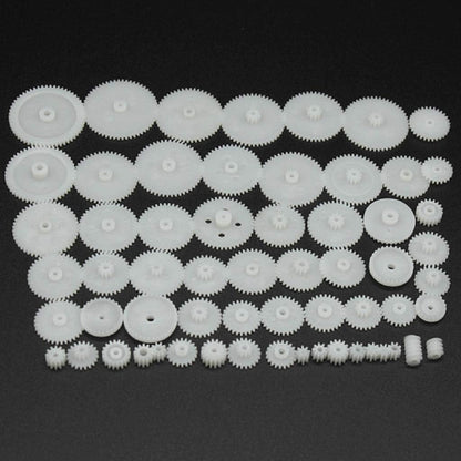 58pcs Plastic Gears Module 0.5 for DC Motor DIY Model Toys