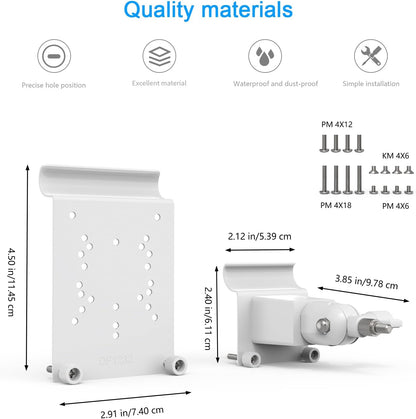 Vinyl Siding Mount for AOSU SolarCam D1 SE/Lite/Max,eufy Solocam S340/E30,Reolink Argus PT 3MP/4MP/5MP/2K/4K/8MP,ANSQUE Security Cameras (GU01/SA01), Cinnado B6 Security Camera Kit (White)
