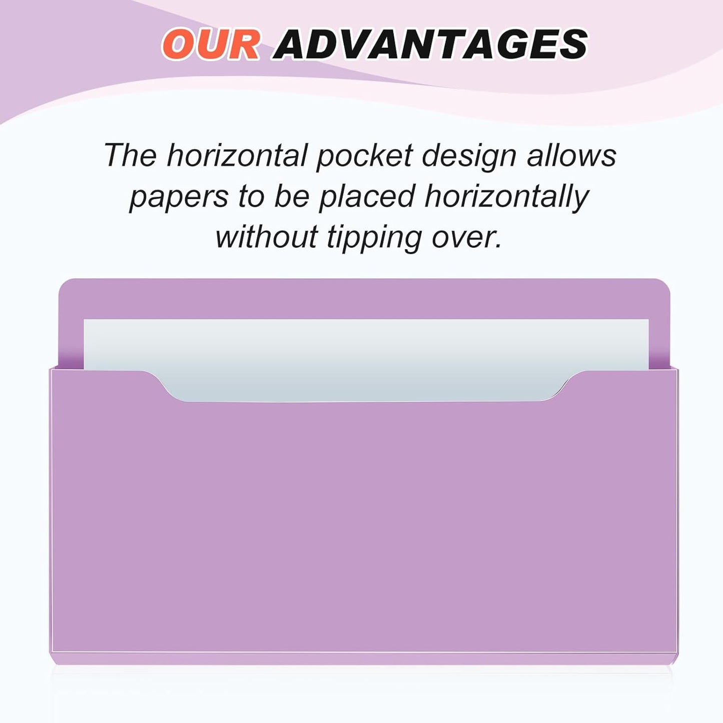 Fuutreo 6 Pcs Magnetic Wall File Organizer Magnetic Wall File Holder Refrigerator Magazine Holder for Mail Letters Paper(Aqua Green,Vertical-large)