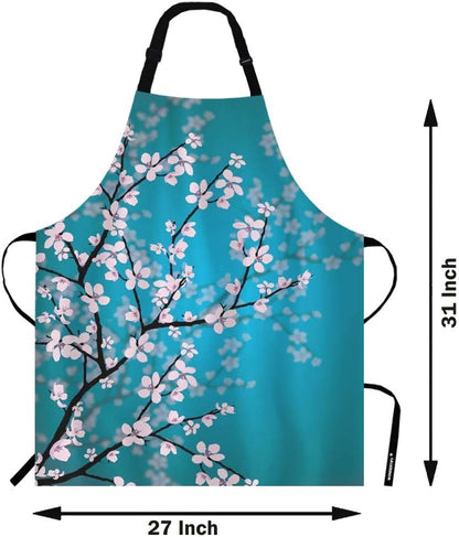 WONDERTIFY Science Education Sketch Apron,Laboratory Chemistry Book Equation Loupe Beaker Flask Glass Bib Apron with Adjustable Neck for Men Women,Suitable for Kitchen Cooking Chef Grill Bistro Apron