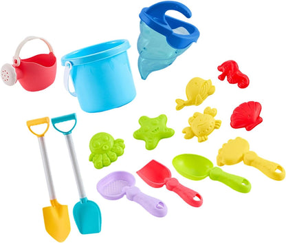 14Pcs Sand Water Play Set for Outdoor Beach Pool Fun with Tools Toddler Beach Bath Toy with Tools