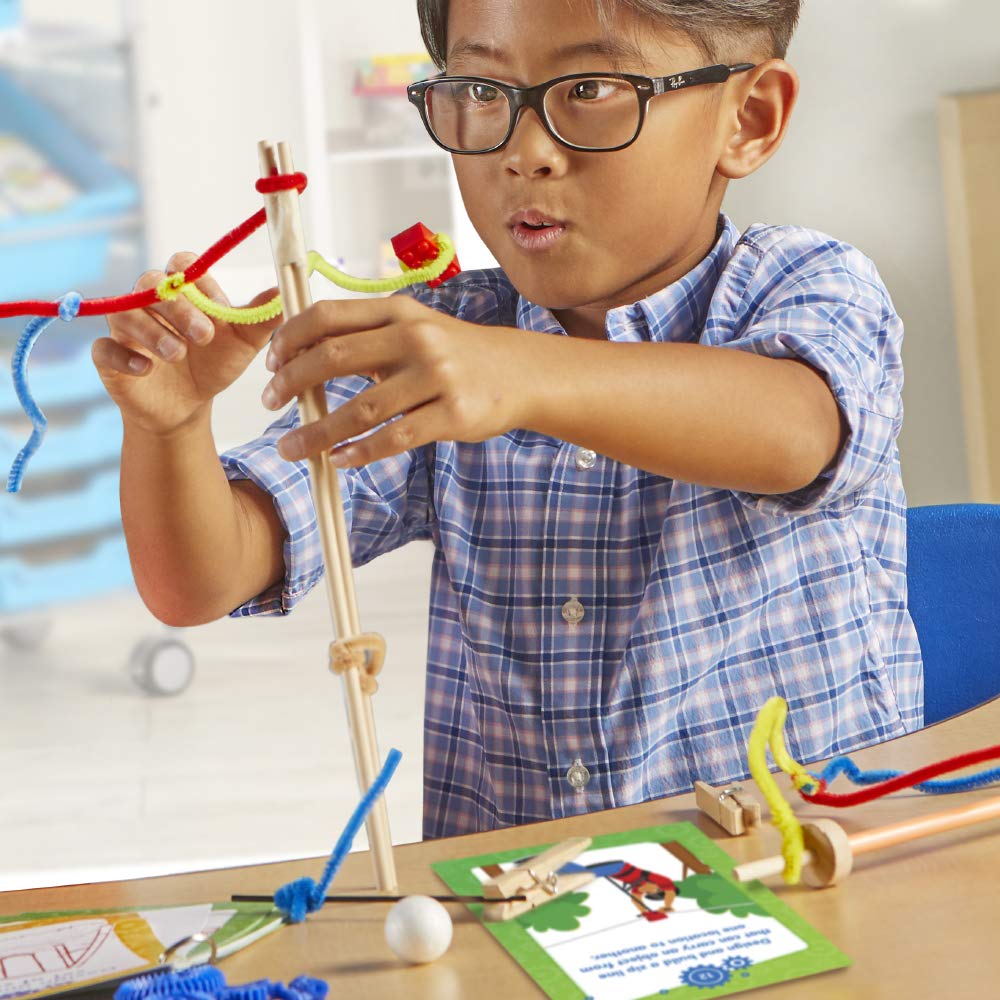 hand2mind Makerspace Task Cards, STEM Learning Cards for Kids Grade K-2, 36 STEM Activities, Kids Building Projects, Learning Cards, Educational Toys, Fun Ideas on What to Build, Classroom Supplies