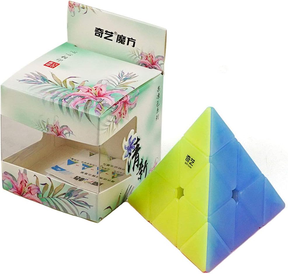 TANCH Qiyi Warrior W 3x3x3 Jelly Speed Cube Stickerless Transparent Magic Cube Puzzle Toy Colorful