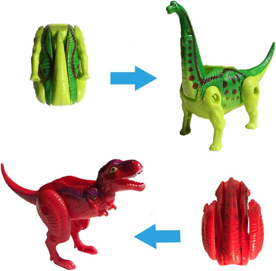 4 Pack Different Hatching Eggs Dinosaur Toys for 3+ Year Old Kids,Magic Egg that Hatch Dinosaurs Toy for Boy Girl Dino Fans,Deformation T-rex,Pterosaurs,Brachiosaurus,Triceratops(Random Color)