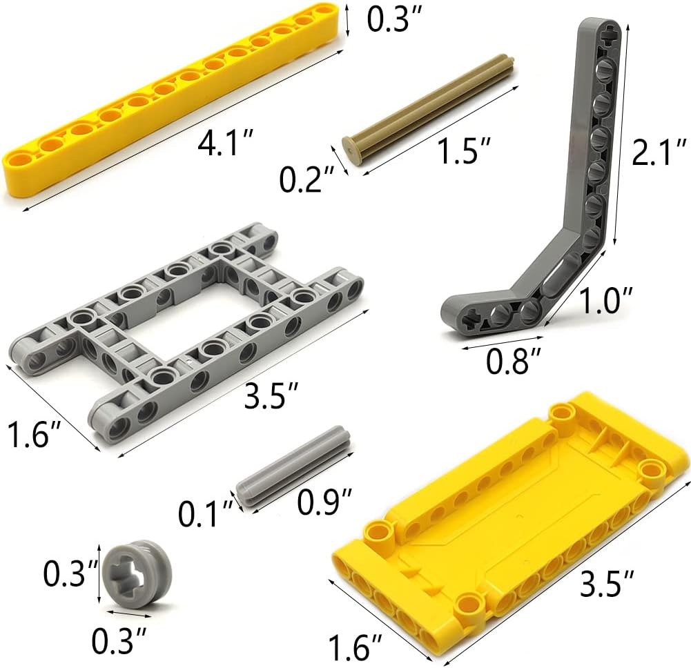 dspitwod MOC Technical Wheels Connectors Rack Gear Car Suspension Building Brick Accessories Pieces Sets STEM Learning Kits Engineering Toy Gift for Kids …