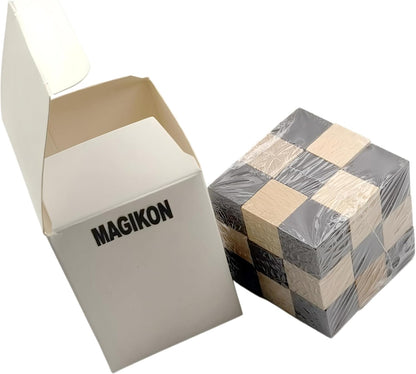 MAGIKON Brain Teaser Cube Puzzle Toy (Square Snake Cube)