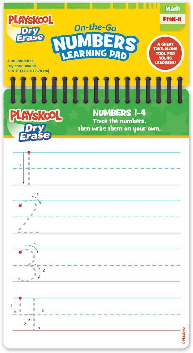 Bulk Write and Wipe Learning Boards Pre K Kindergarten - 24 Dry Erase Alphabet Numbers Handwriting Bundle Tracing Spiral Practice Boards 7"x5" | Playskool Classroom Supplies