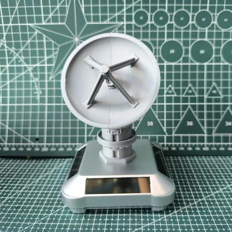 3D-Printed Solar-Powered Military Model Rotating Ornament, Great Decorative Artwork Model Gift for Home,Gift Ideal for Military Enthusiasts (Circular Radar Close-in Weapon System)