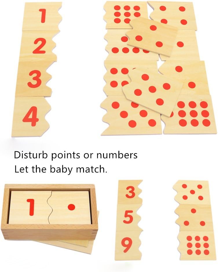 Montessori USA Montessori Math Materials Number Puzzle 1-10 for Preschool Early Learning Tool