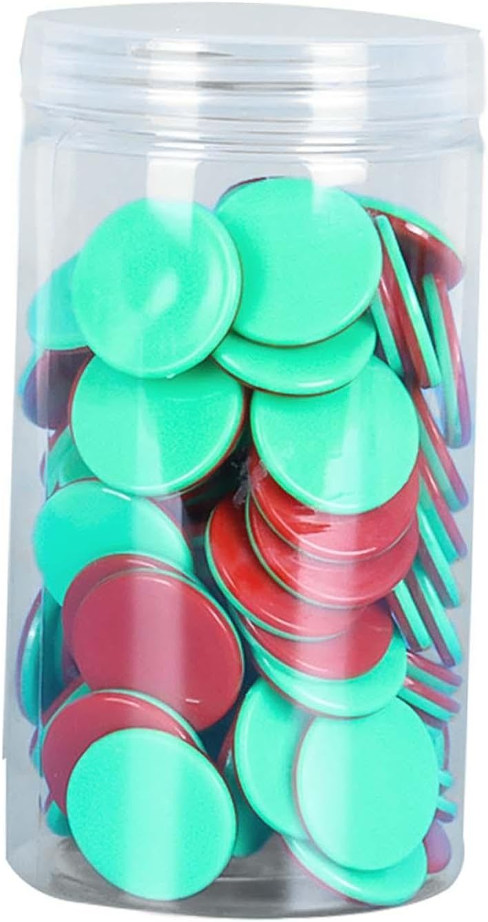 100 Pieces Learning Counters Two Color Counters for Math Practice Bingo Chips Math Counters for Kids for Game Classroom
