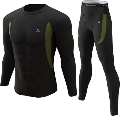 CL convallaria Thermal Underwear Long Johns Set Mens Winter Gift Hunting Gear Sport Base Layer Bottom Top - Colors A