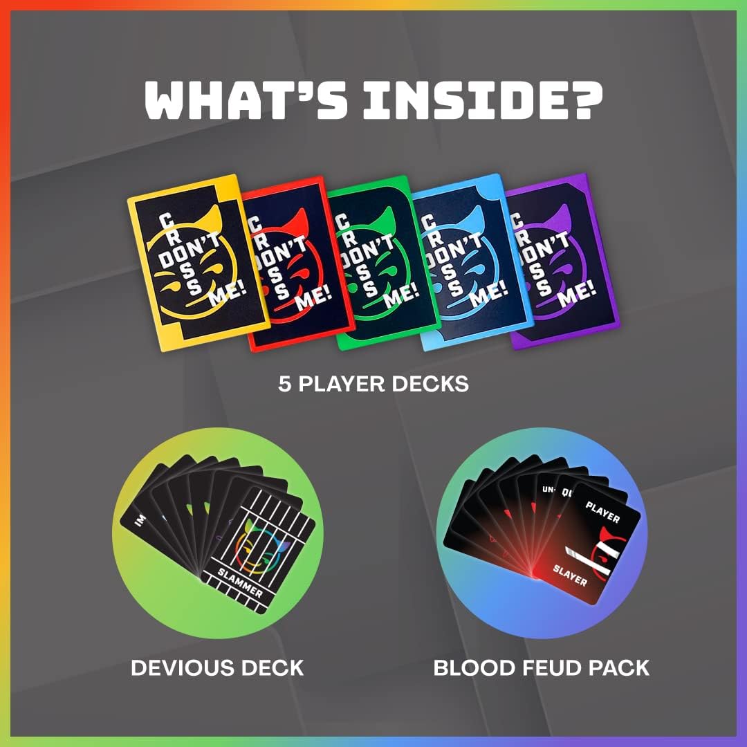 Don’t Cross Me! – Fast, Easy-to-Learn Family Card Game for Ages 8+ | Laugh, Block & Outsmart Each Other in 10–15 Minute Rounds | 2–5 Players • Perfect for Game Night Fun