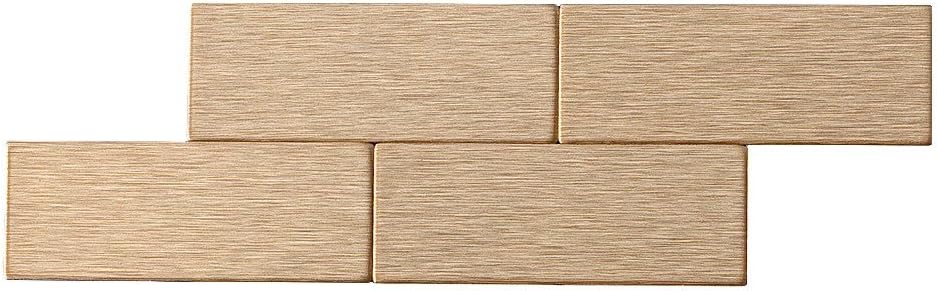 Aspect Peel and Stick Backsplash 12.5in x 4in Subway Stainless Matted Metal Tile for Kitchen and Bathrooms (3-Pack)