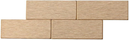 Aspect Peel and Stick Backsplash 12.5in x 4in Subway Stainless Matted Metal Tile for Kitchen and Bathrooms (3-Pack)