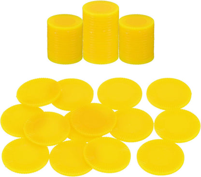 uxcell 64Pcs Plastic Poker Chips, 0.9 Inch Mini Bingo Chips Learning Counters Counting Counters Disks Markers Opaque Game Tokens for Game Play Math Counting, Red, Pattern