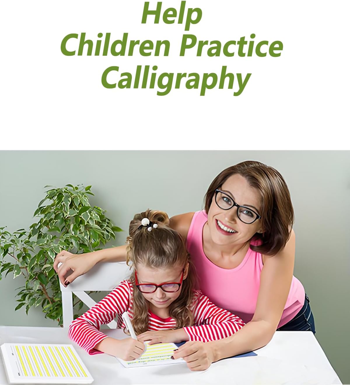 Write Beginner Paper Level 1, Writing Paper with Lines and Yellow Highlighted Practice Writing Papers for Kids Proper Letter Positioning, 100gsm Paper, 11 x 8.5'', 100 Sheets