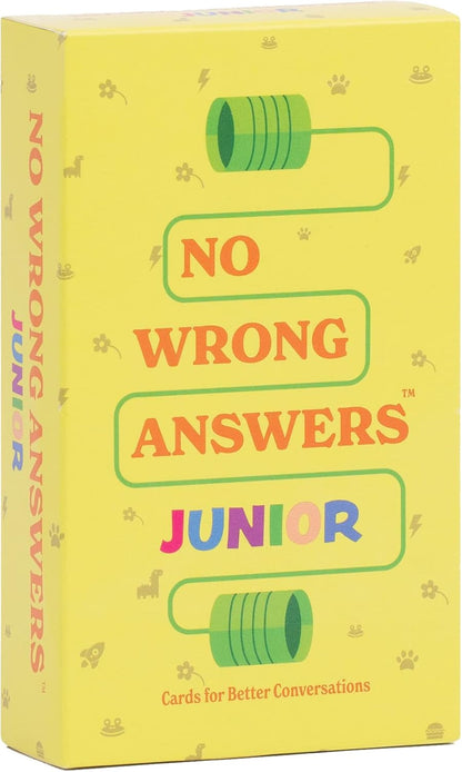 No Wrong Answers Junior - Hilarious Children's Card Game, Conversation Starter - Fun Activity for Family, Parties, Travel, Birthdays, Classroom, Camping, Team Building - Great Gift for Kids