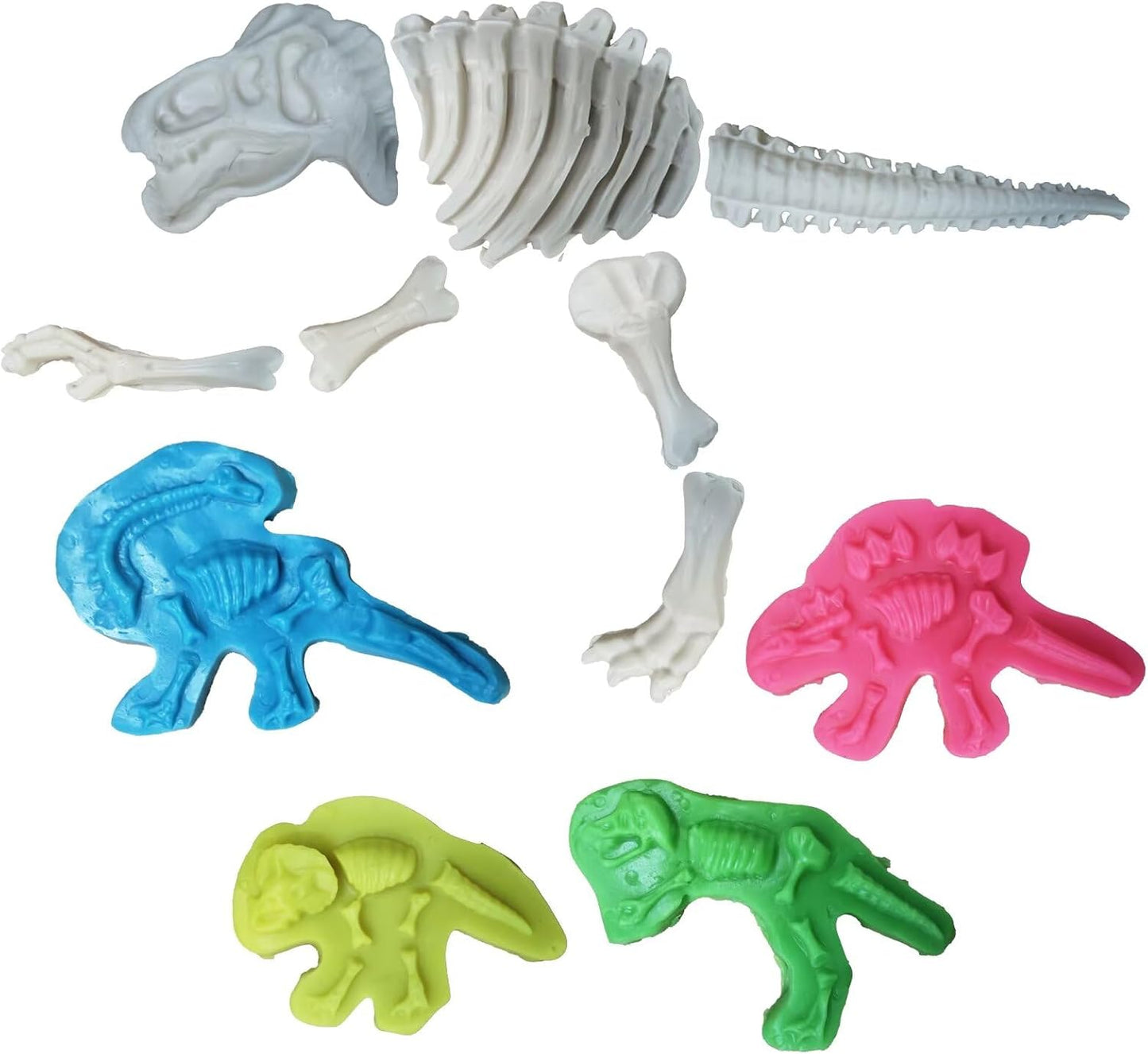 Unleash Creativity with 6 Unique Dino Molds Dough Toys Dough Accessories Set.Ideal as a Gift for Kids Aged 3-4-8 Years