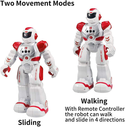 Remote Control Robot for Kids,Intellectual Gesture Sensor Programmable Robots with Infrared Controller Early Education Toys can Dance Sing Walk,Best Gift for Children (Blue/White)