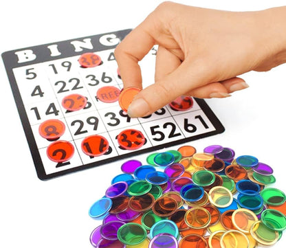 Magnetic Bingo Set -100 PCS Orange Metal Ringed Chips/Plastic Poker Tokens/Markers/Math Counting/Science Exploration/STEM Kit/Family Game Nights