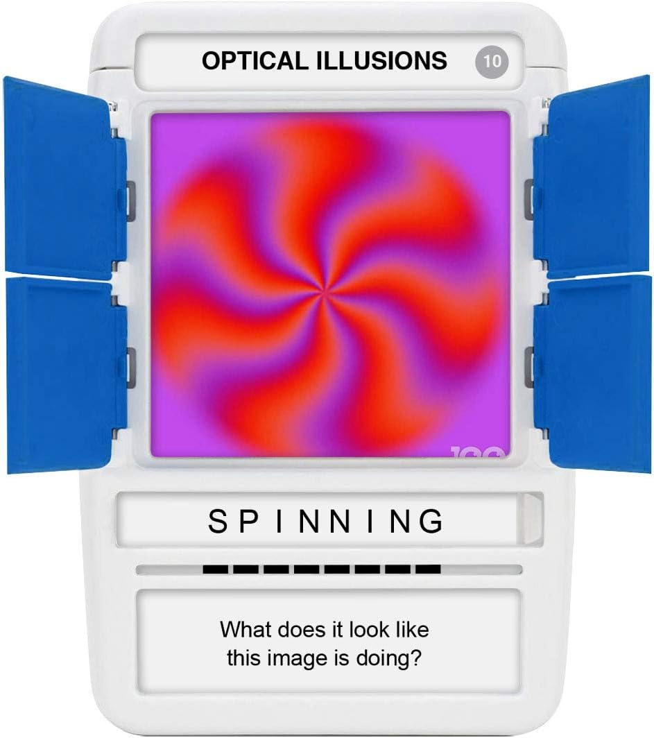 100 PICS Brain Teasers Travel Game - Solve 100 Puzzles | Flash Cards with Slide Reveal Case | Card Game, Gift, Stocking Stuffer | Hours of Fun for Kids and Adults | Age 6+