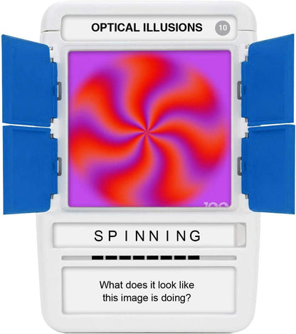 100 PICS Brain Teasers Travel Game - Solve 100 Puzzles | Flash Cards with Slide Reveal Case | Card Game, Gift, Stocking Stuffer | Hours of Fun for Kids and Adults | Age 6+